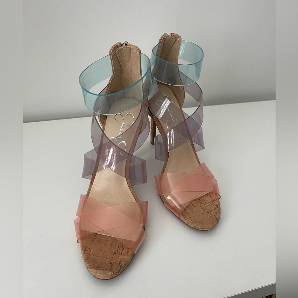 Jessica Simpson High Heeled in colorful jelly